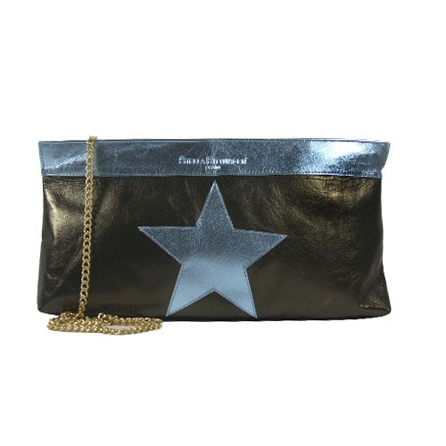 Cartera de mano azul y cobre de fiesta de Stella Rittwagen 